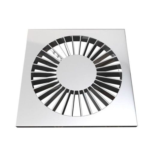 Grelha Quadrada ABS Cromada 10cm Estrela