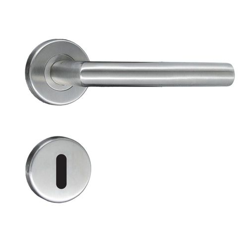 Fechadura Interna Roseta Redonda Florença 55MM Inox Escovado