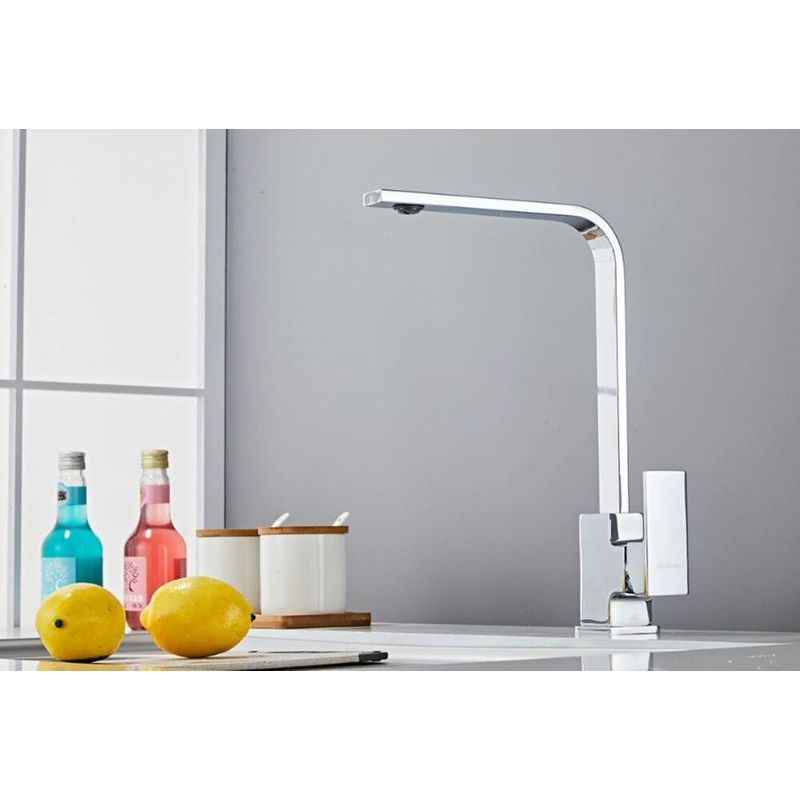 Monocomando-para-Cozinha-Mesa-Bica-Alta-Cromado-Luxo-Quadrado-36cm
