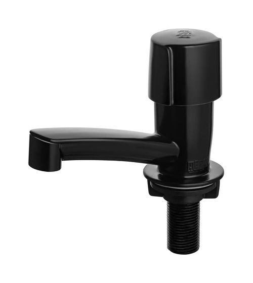 Torneira para Banheiro Mesa Bica Baixa Preta Facilita