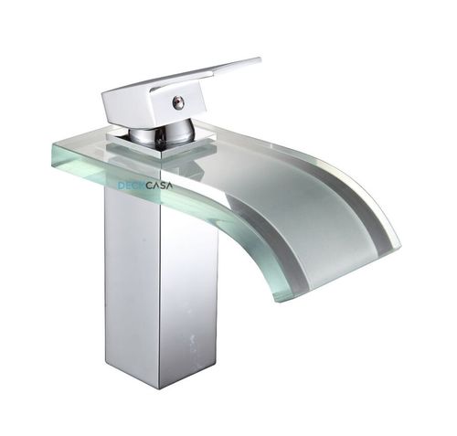 Monocomando para Banheiro Mesa Bica Baixa Cromado Cascata Luxo 18cm
