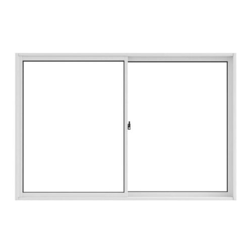 Janela de Correr 2 Folhas sem Grade Alumínio Branco 100x120cm
