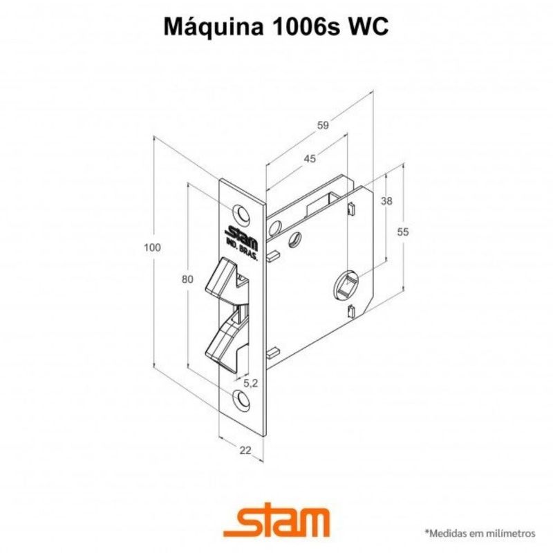 Fechadura-Banheiro-Roseta-Redonda-Classic-1006s-45mm-Aco-Inox-Cromada