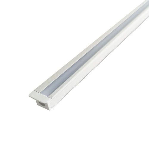Perfil de Embutir 13mm Alumínio Risqué Branco com 2 Metros