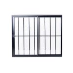 Janela-de-Correr-2-Folhas-com-Grade-Aluminio-Preto-100x150cm