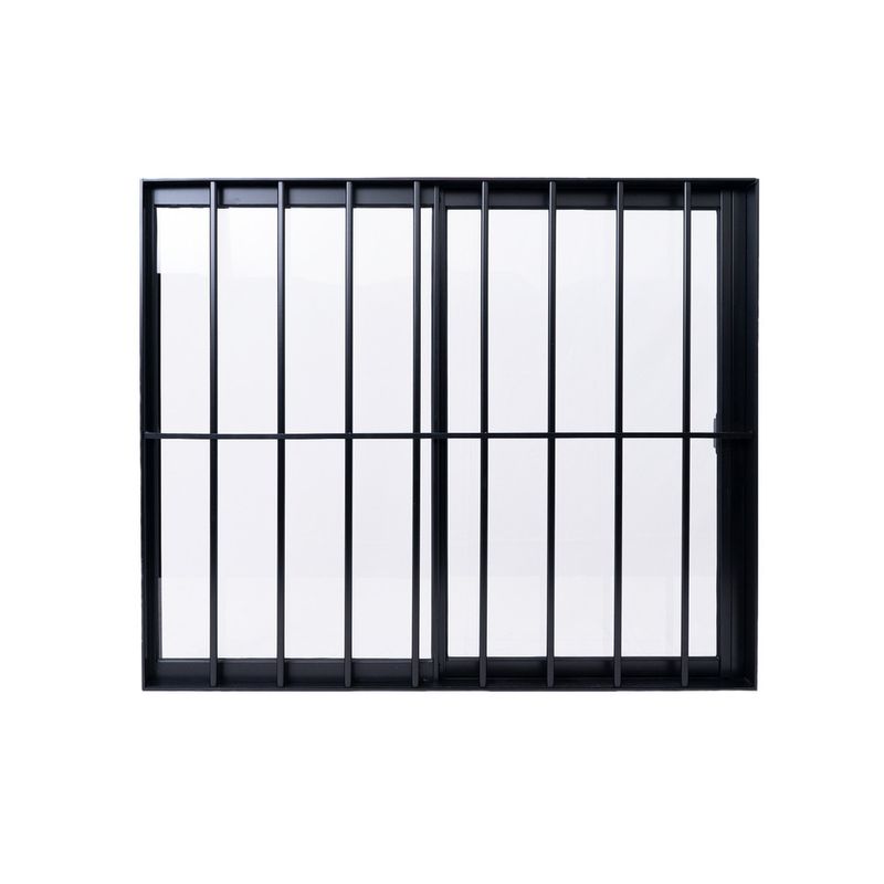 Janela-de-Correr-2-Folhas-com-Grade-Aluminio-Preto-100x150cm