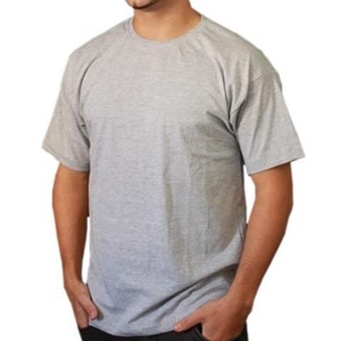 Camiseta Algodão/Poliéster Cinza Manga Curta Tam G Tockformes