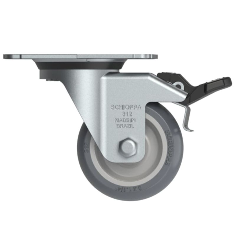 Rodizio-Giratorio-com-Freio-Termoplastico-75mm-60Kg