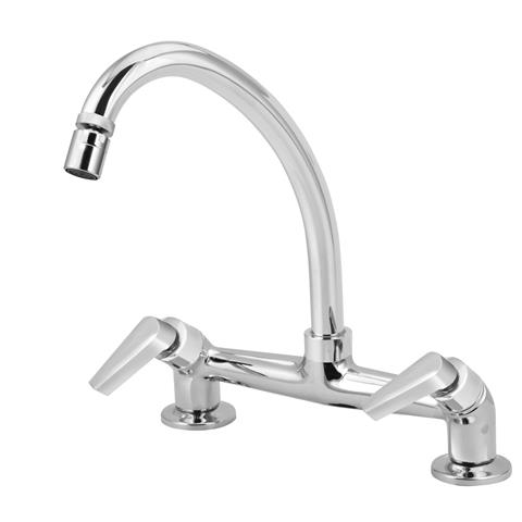 Misturador para Cozinha Mesa 1/4V Bica Alta Cromado Clock 2160