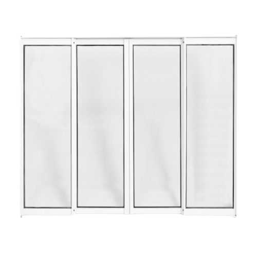 Janela de Correr 4 Folhas sem Grade Alumínio Branco 100x150cm