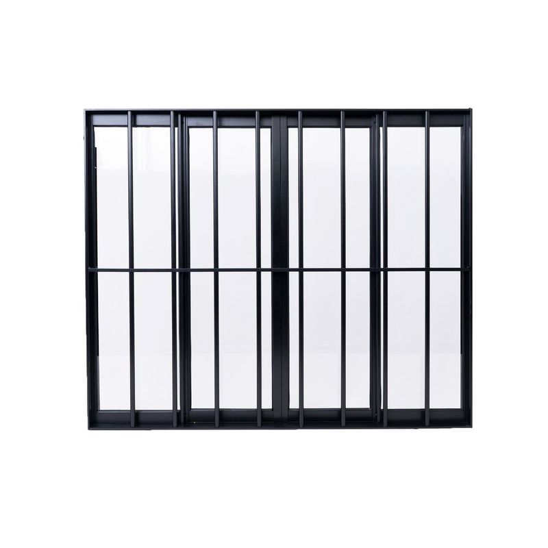 Janela-de-Correr-4-Folhas-com-Grade-Aluminio-Preto-100x200cm