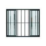 Janela-de-Correr-4-Folhas-com-Grade-Aluminio-Preto-100x200cm