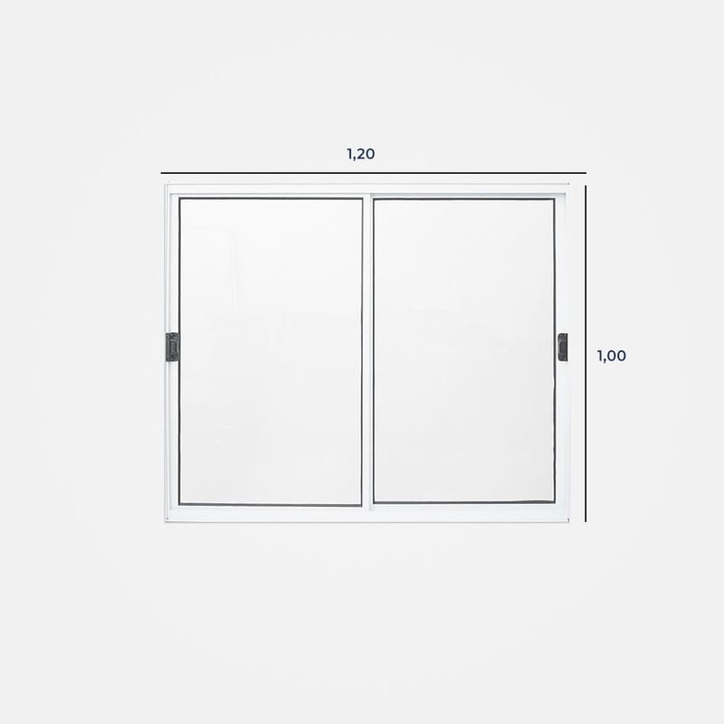 Janela-de-Correr-2-Folhas-sem-Grade-Aluminio-Branco-100x120cm