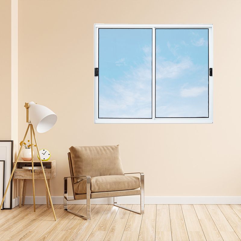 Janela-de-Correr-2-Folhas-sem-Grade-Aluminio-Branco-100x100cm