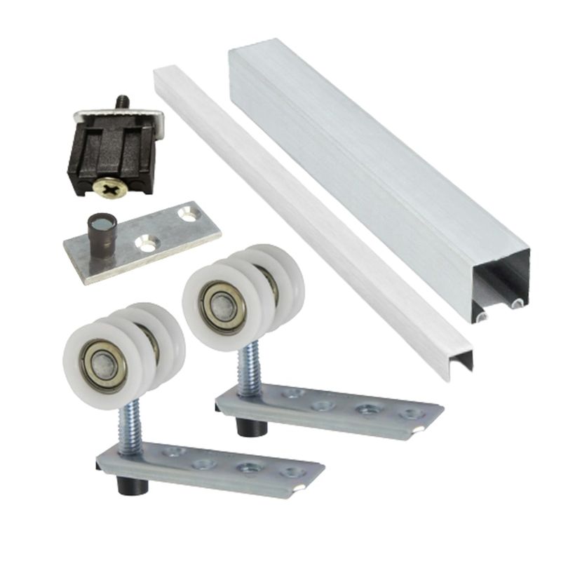 Kit-para-Porta-de-Correr-Concavo-02-Rodizios-2m-60kg-Aluminio-Polido