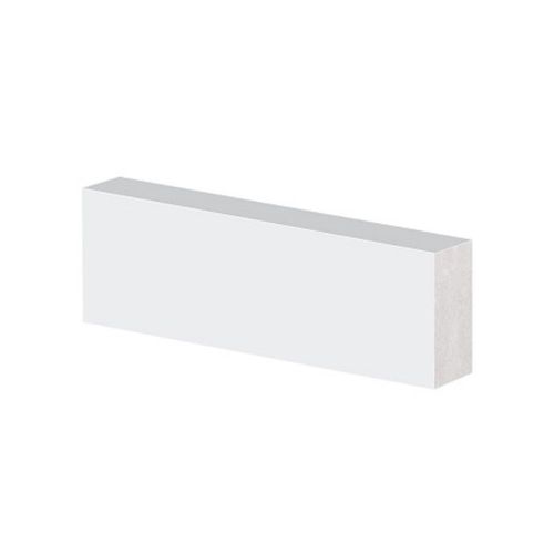Rodameio Poliestireno Branco Liso 3x16x240cm
