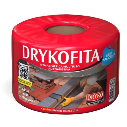 Fita Asfáltica Drykofita Alumínio 10cm 10m