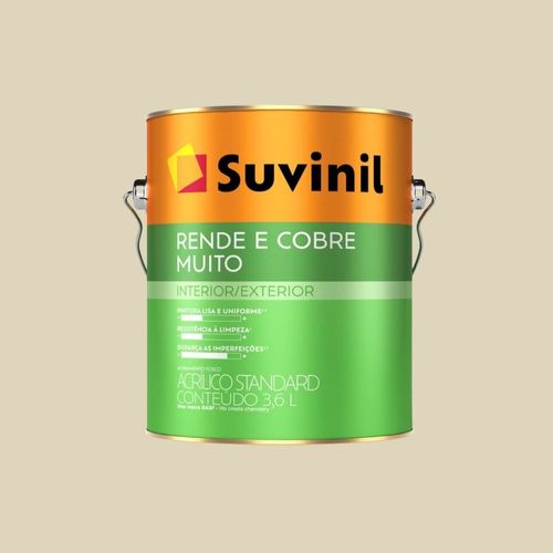 Tinta Standard Acrílica Fosco Rende e Cobre Palha 3,6L Suvinil