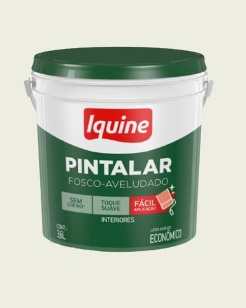 Tinta Econômica Acrílica Fosco Pintalar Gelo 3,6L Iquine