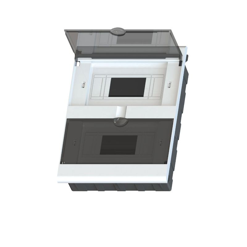 Quadro-PVC-Disjuntor-Embutir-sem-Barramento-para-16-Disjuntores-Fume