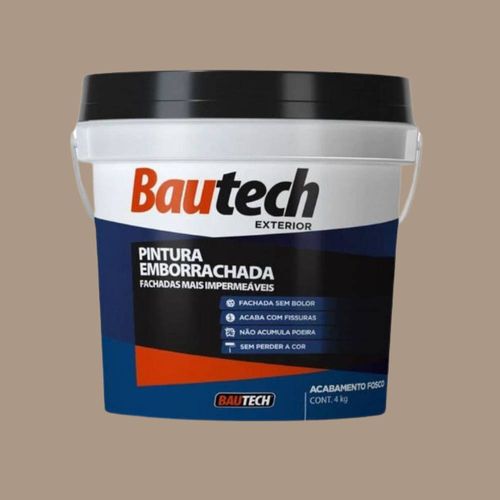 Tinta Acrílica Fosco Emborrachada Camurça 4Kg Bautech