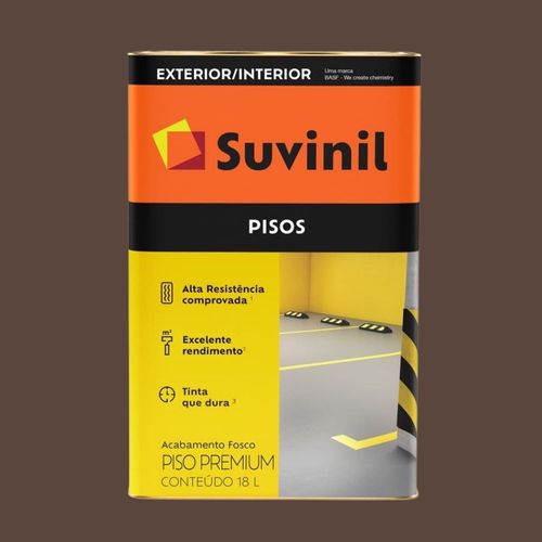 Tinta Premium Acrílica Fosco Piso Marrom 18L Suvinil