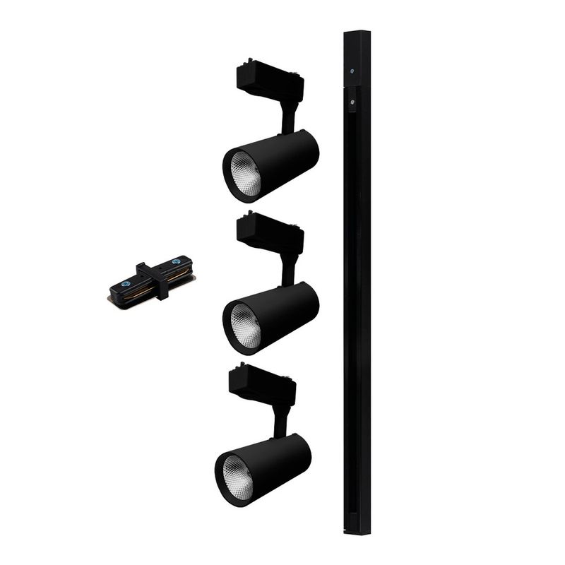 Kit-Trilho-Preto-com-3-Spots-LED-7W-490-Lumens-Luz-Branca