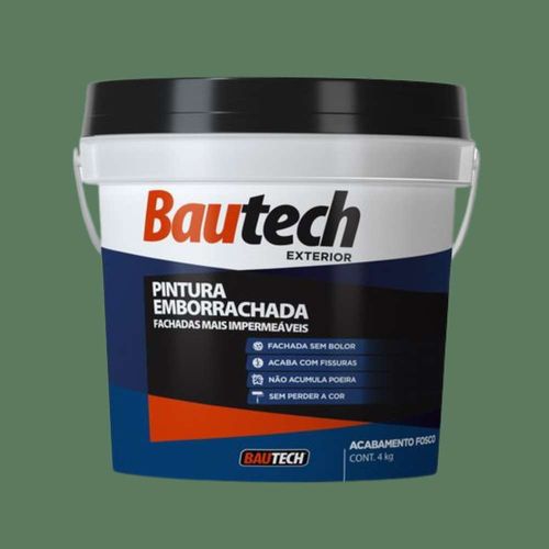 Tinta Acrílica Fosco Emborrachada Verde 4Kg Bautech