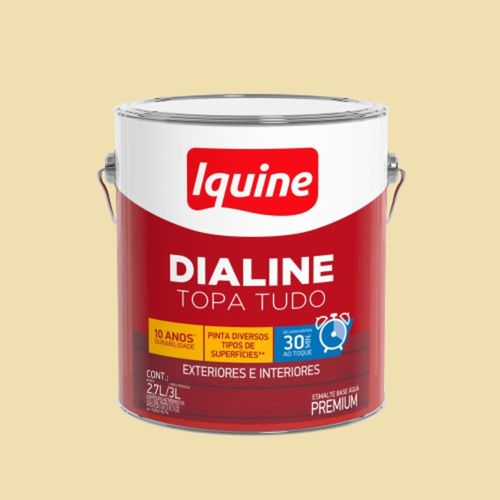 Esmalte Premium Base Água Alto Brilho Dialine Marfim 3L