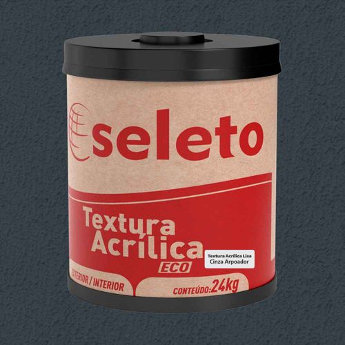 Textura Acrílica Lisa Cinza Apoador 24Kg Seleto