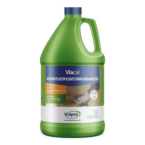 Plastificante para Argamassa Viacal Castanho 3,6L Viapol