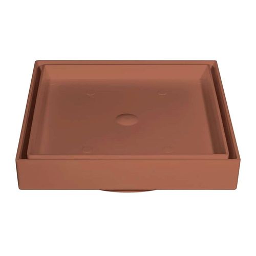 Ralo Invisível Quadrado Marrom 15x15cm Estrela