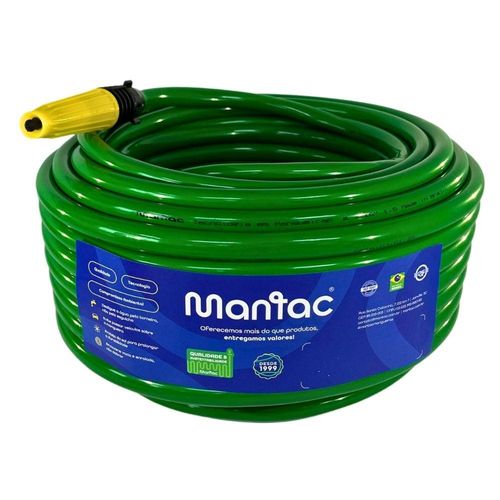 Kit Mangueira para Jardim Pop Plus 1/2"x2mm 30m Verde Mantac