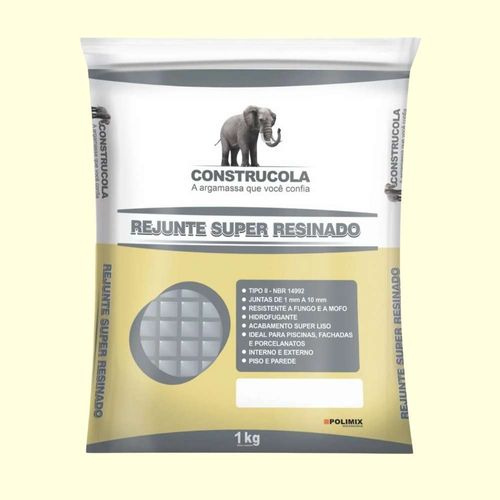 Rejunte Super Resinado Areia 1kg Construcola