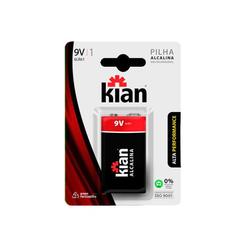 Bateria Alcalina 9V Blister com 1 unidade