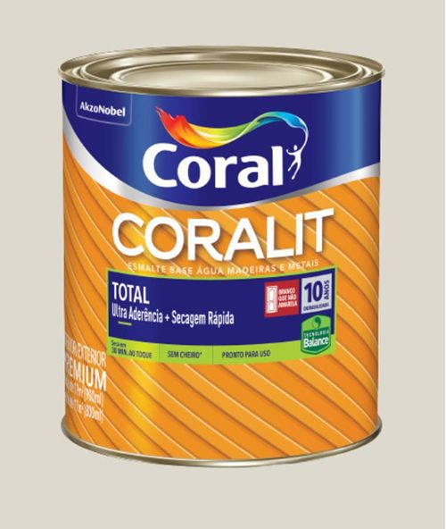 Esmalte Premium Base Água Brilhante Coralit Gelo 0,9L Coral