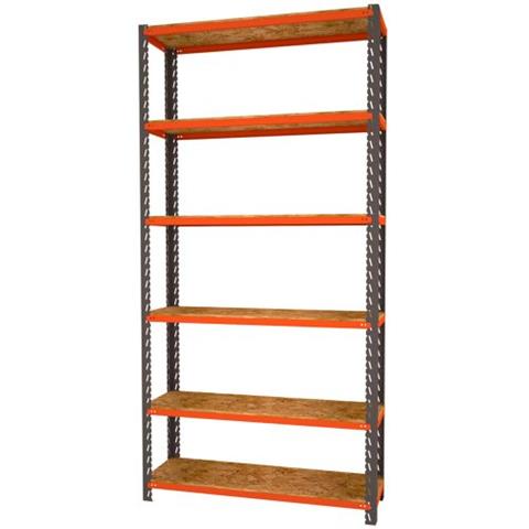 Estante Aço 6 Prat 1950x1000x600mm Trava sem Parafuso Até 480Kg