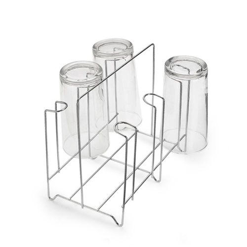 Porta Copo Cozinha de Mesa com Capacidade para 6 Copos Cromado
