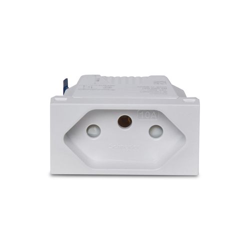 Módulo Tomada 2P+T 10A/250V com Engate Rápido Branco Orion