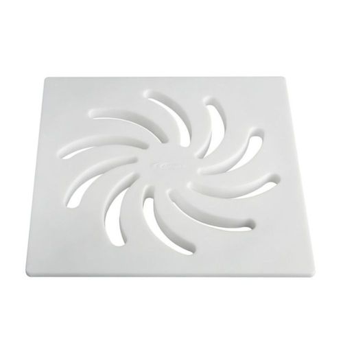 Grelha Quadrada PVC Branca 10cm DN100 Amanco