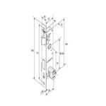 Fechadura-Externa-Perfil-Estreito-Serralheiro-Magnum-661-22mm-Preta
