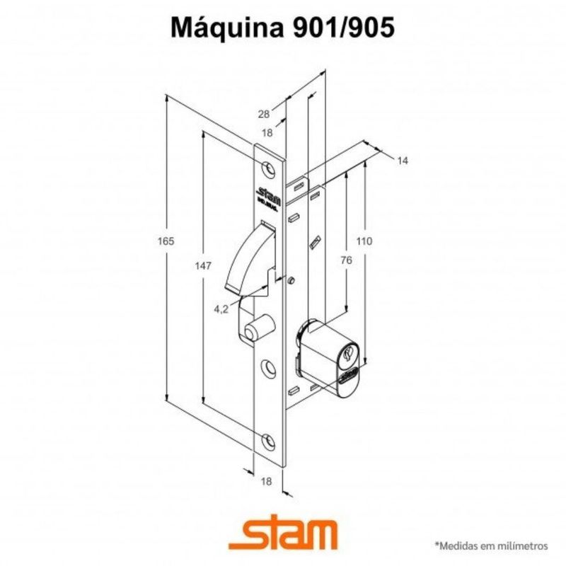 Fechadura-Externa-Bico-de-Papagaio-Porta-de-Correr-901-18mm-Cromada