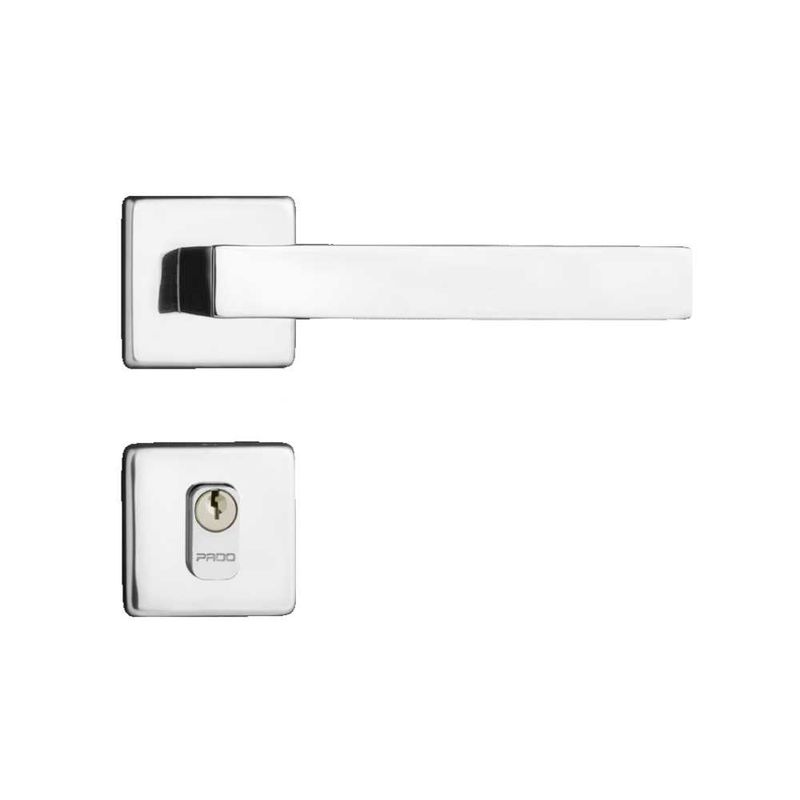 Fechadura-Externa-Roseta-Quadrada-Barra-940-90-55mm-Inox-Polido