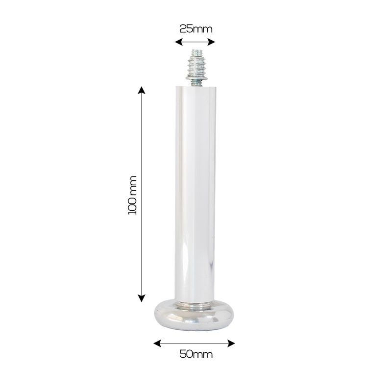 Pe-Tubular-para-Movel-com-Sapata-e-Bucha-1--100mm-Aluminio-Polido