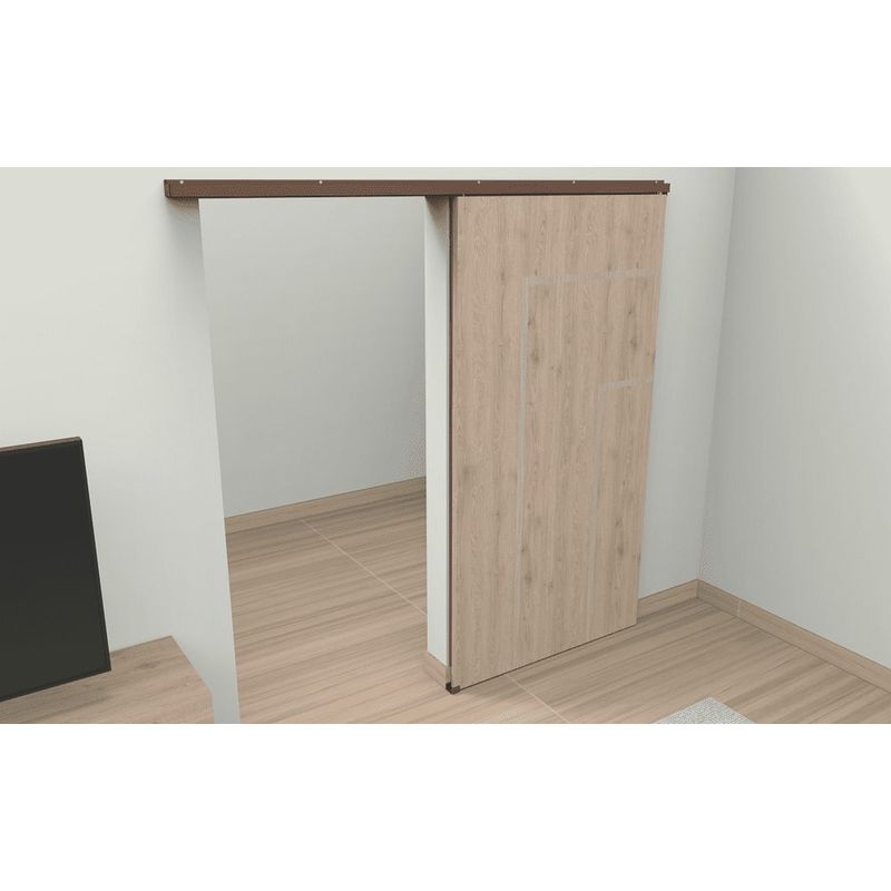 Kit-para-Porta-de-Correr-Suspenso-04-Rodizios-2m-60Kg-Aluminio-Marrom