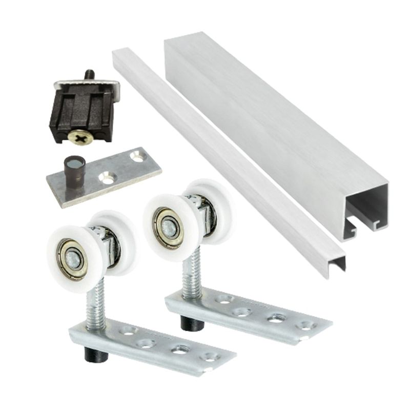 Kit-para-Porta-de-Correr-Banda-02-Rodizios-2m-60kg-Aluminio-Natural