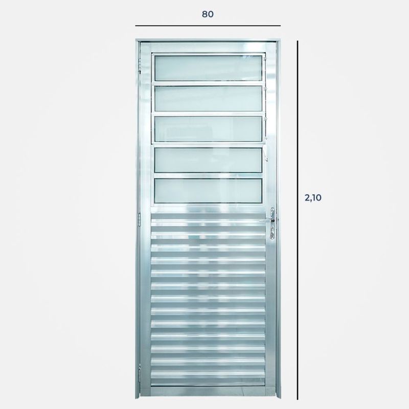 Porta-Basculante-Vidro-Boreal-Aluminio-Brilhante-Direito-210X80cm