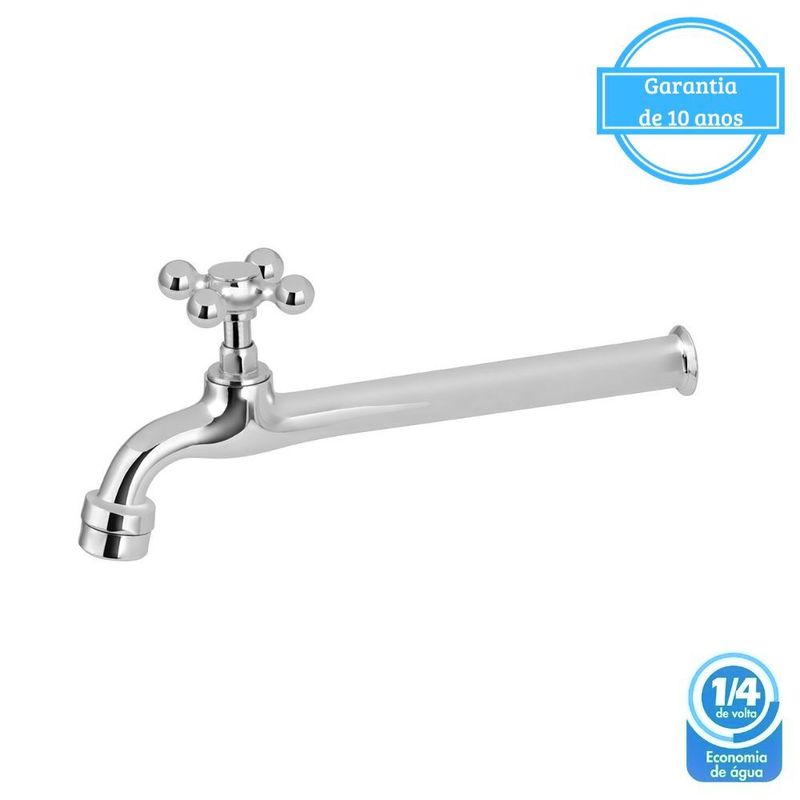Torneira-para-Cozinha-Parede-Cromado-Longa-3160-C32