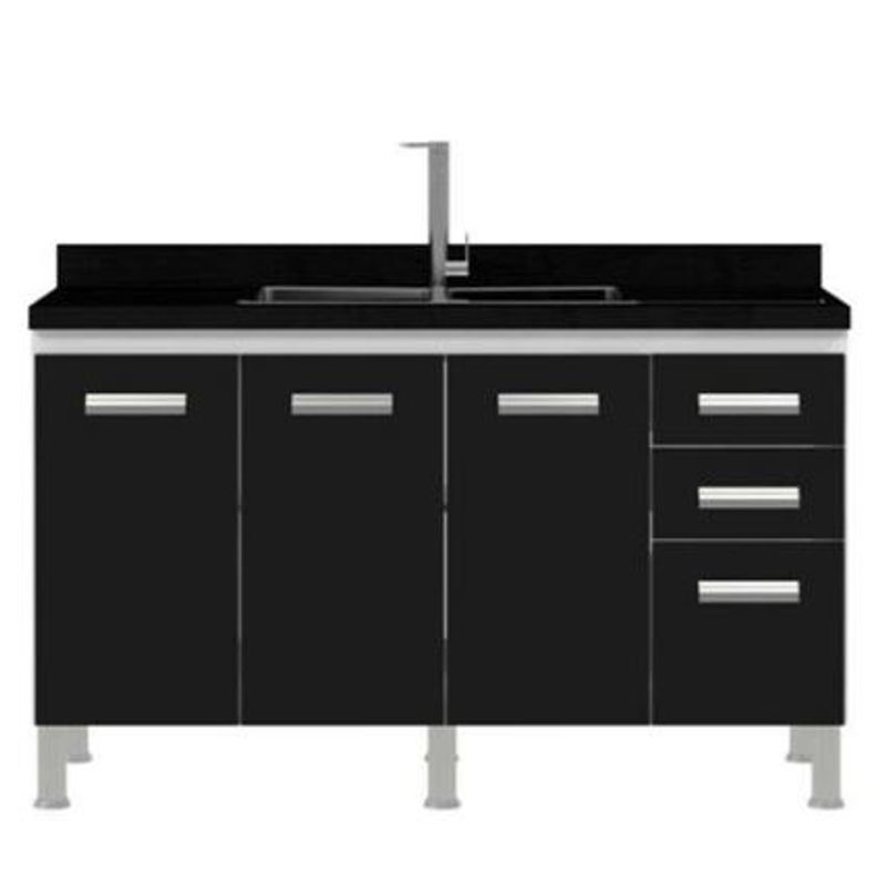 Gabinete-para-Cozinha-Alfa-144x85x52cm-MDF-Preto