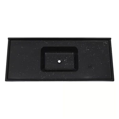 Pia para Cozinha Sintética Pop 100x50cm Onix com Cuba Central
